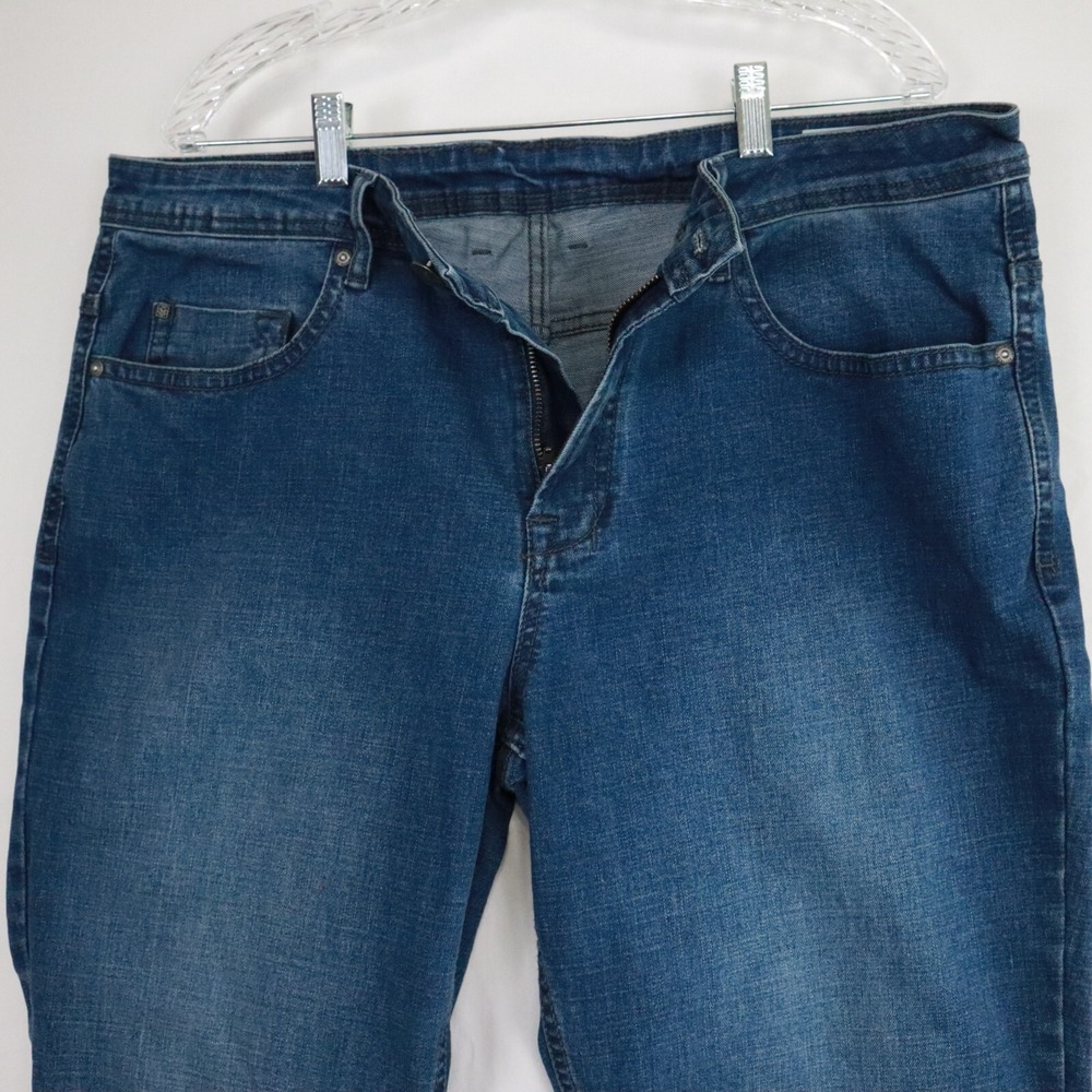 Buffalo David Bitton Jeans Mens 38x30 Jackson Straight Stretch Flex Denim Blue - Picture 4 of 10